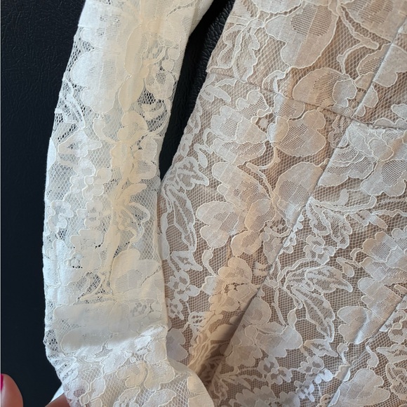 Lulu's Cream Lace Overlay Dress - Picture 6 of 6
